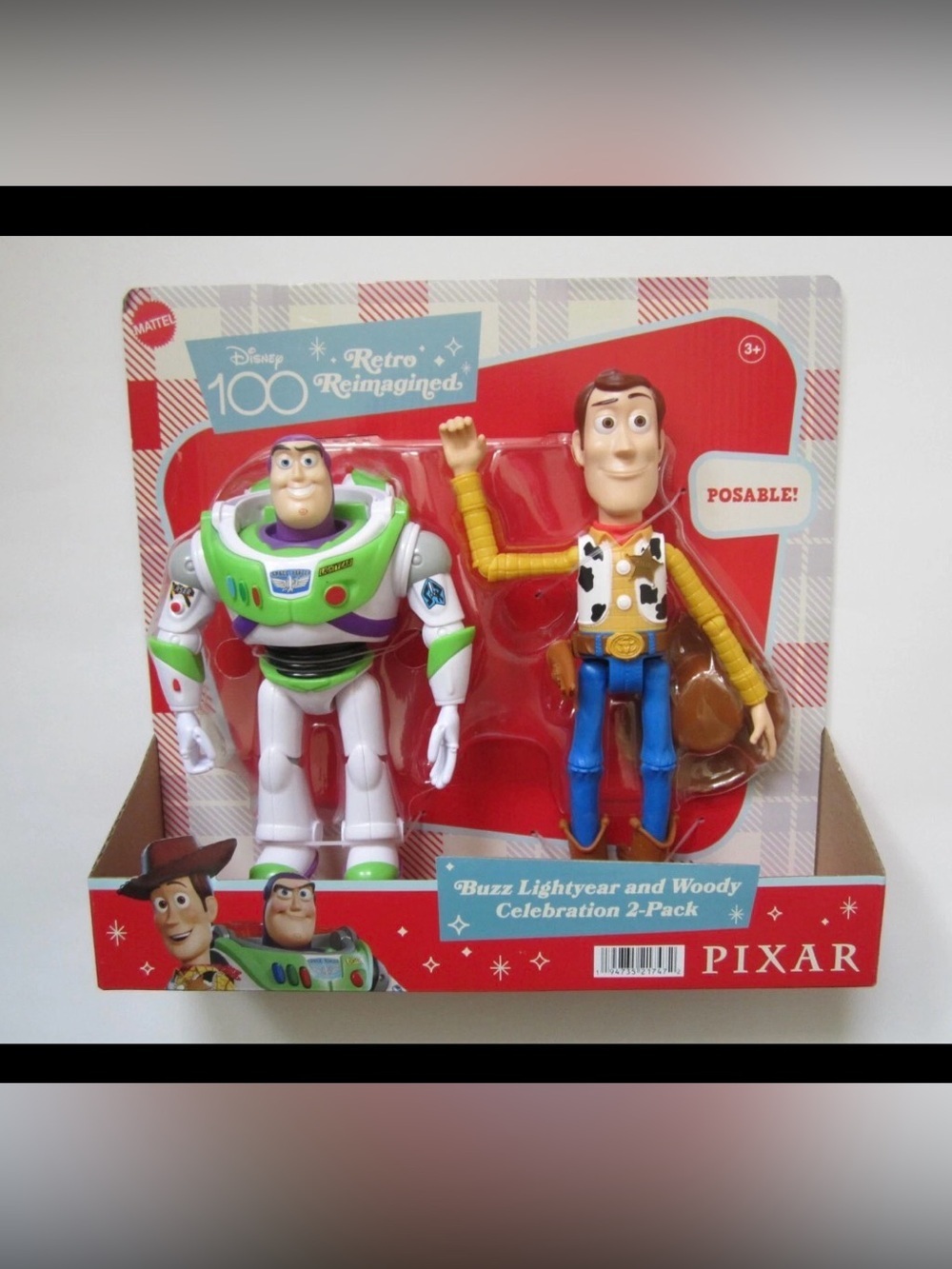 Mattel Disney 100
Retro Reimagined Buzz Lightyear and Woody
Celebration 2-Pack
